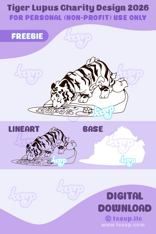 (FREEBIE) B&W Tiger Lupus Illustration (Digital Download)