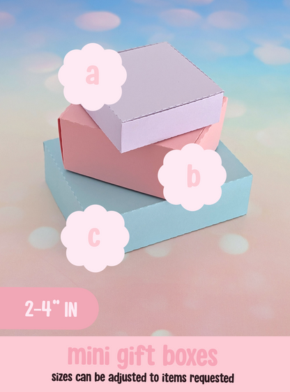 Gift Packaging | Mini Gift Boxes ABC (Optional)