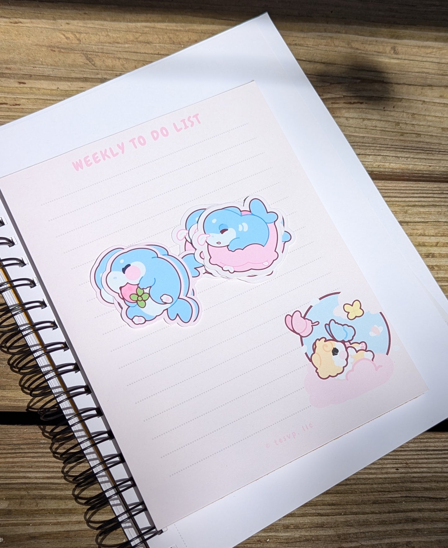 Shark Pup Sticker Series Die Cut (Handmade)