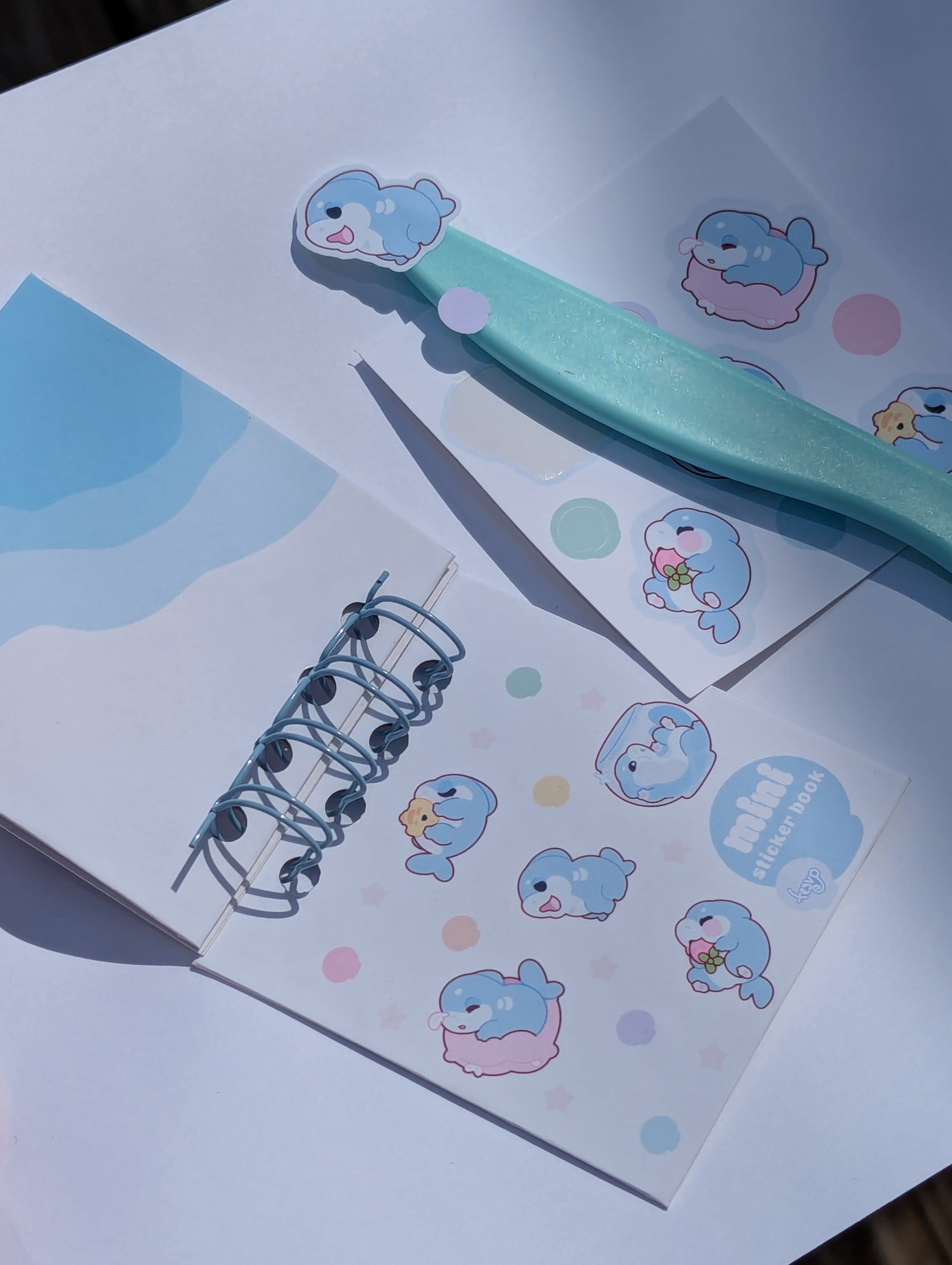 Mini Shark Pup Sticker Book 3 x 3 ( Made to Order )