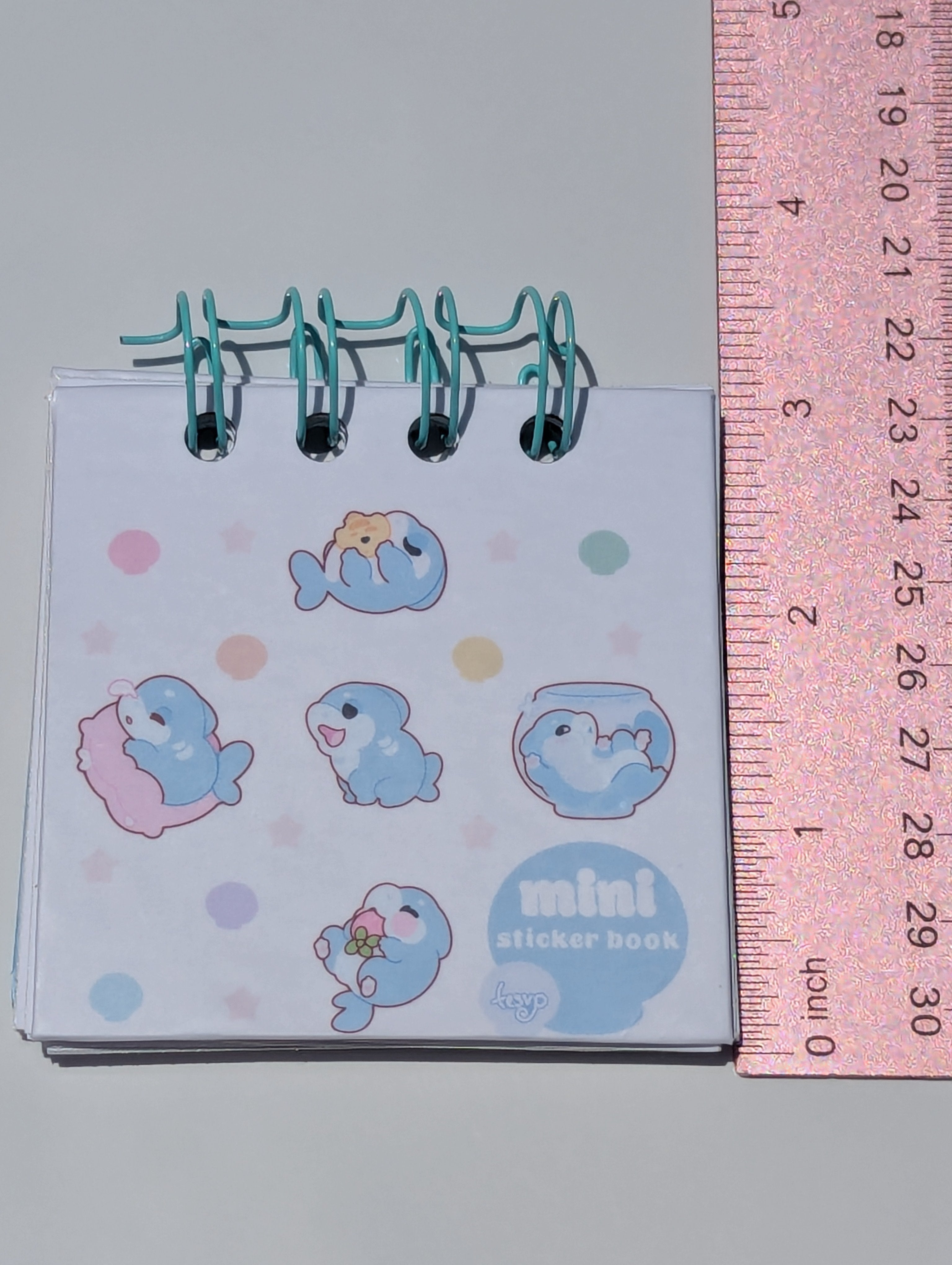 Mini Shark Pup Sticker Book 3 x 3 ( Made to Order )