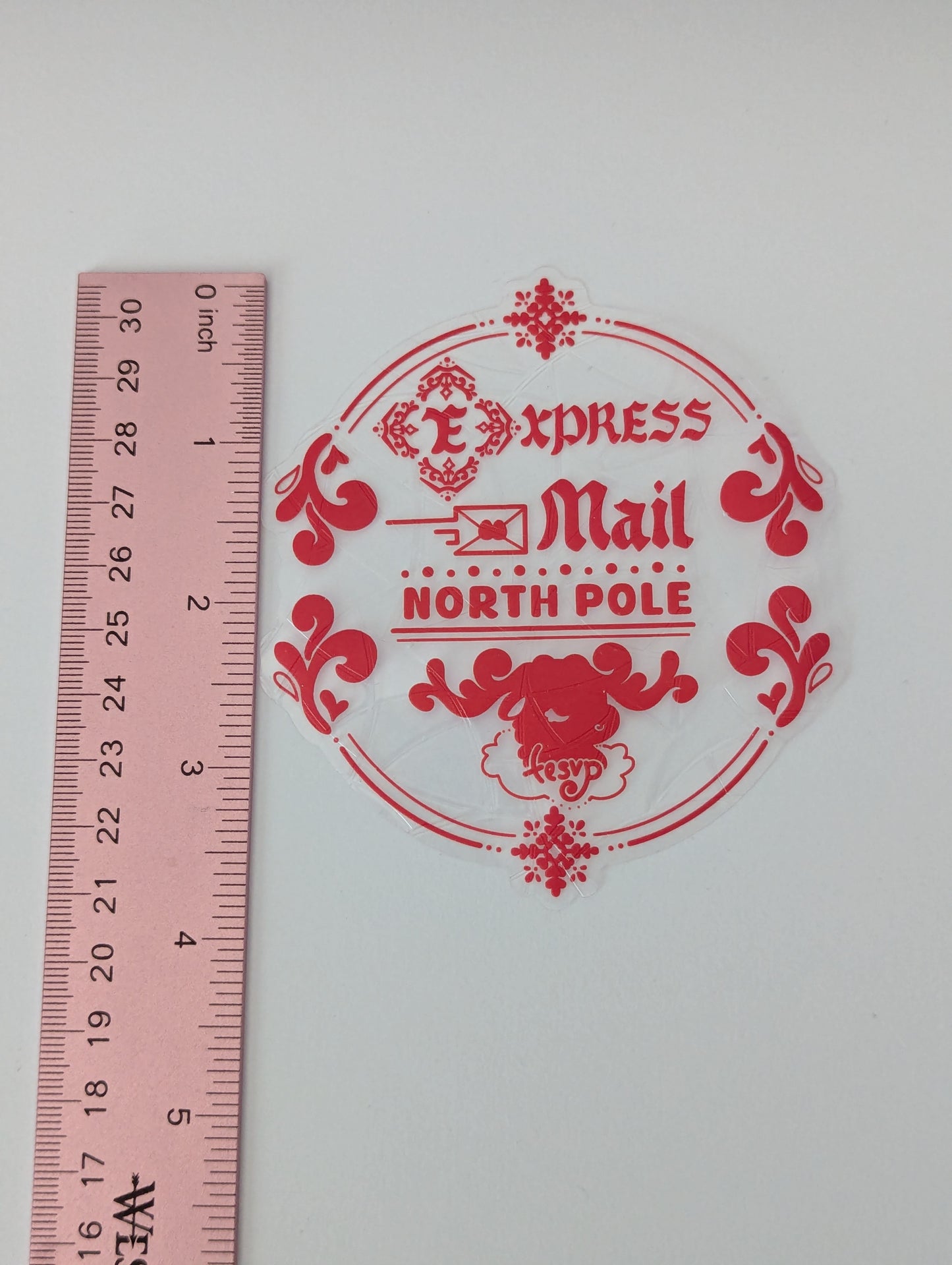 Clear Seasonal Window Cling North Pole Express Suncatcher