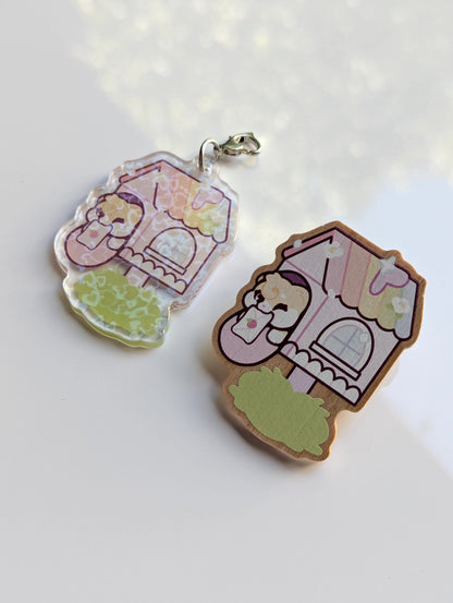 Clear Heart Holographic Ichigo's Mailbox Keychain 2"