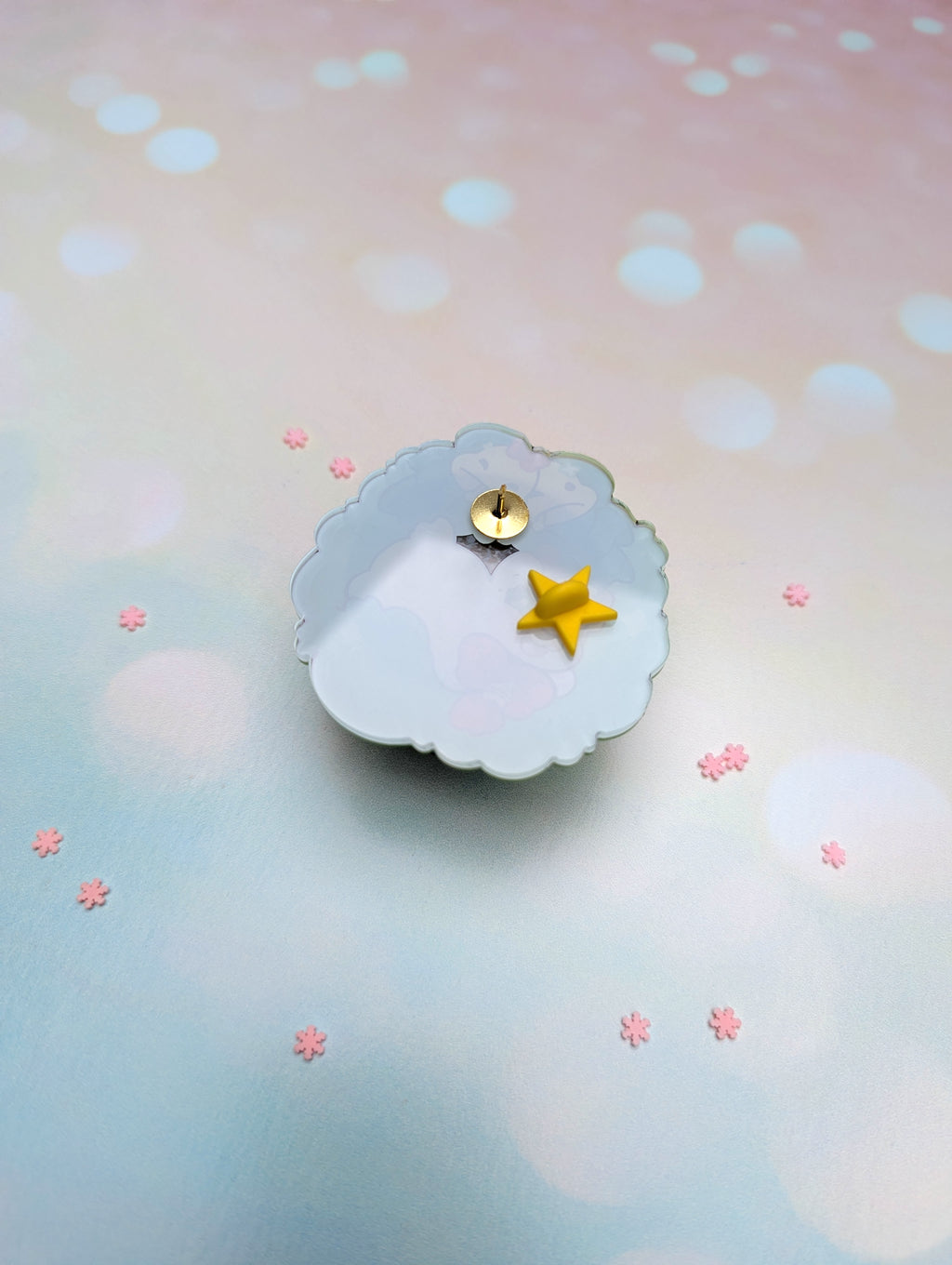 Reindeer Ichigo Pin Heart Holo Full Bleed Acrylic Charm 2.5'' (63.5mm)