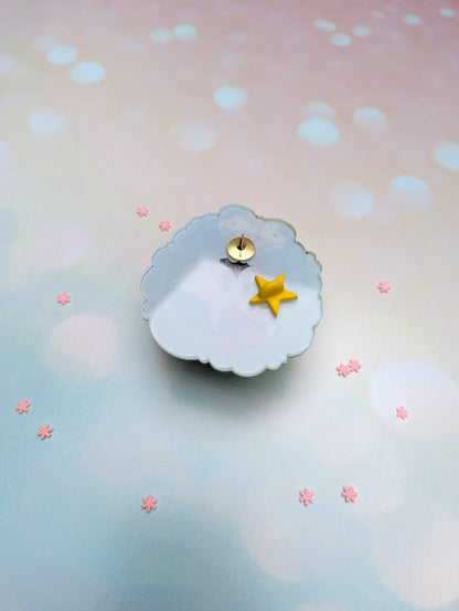 Clear Reindeer Ichigo Pin Heart Holo Full Bleed Acrylic Charm 2.5'' (63.5mm)