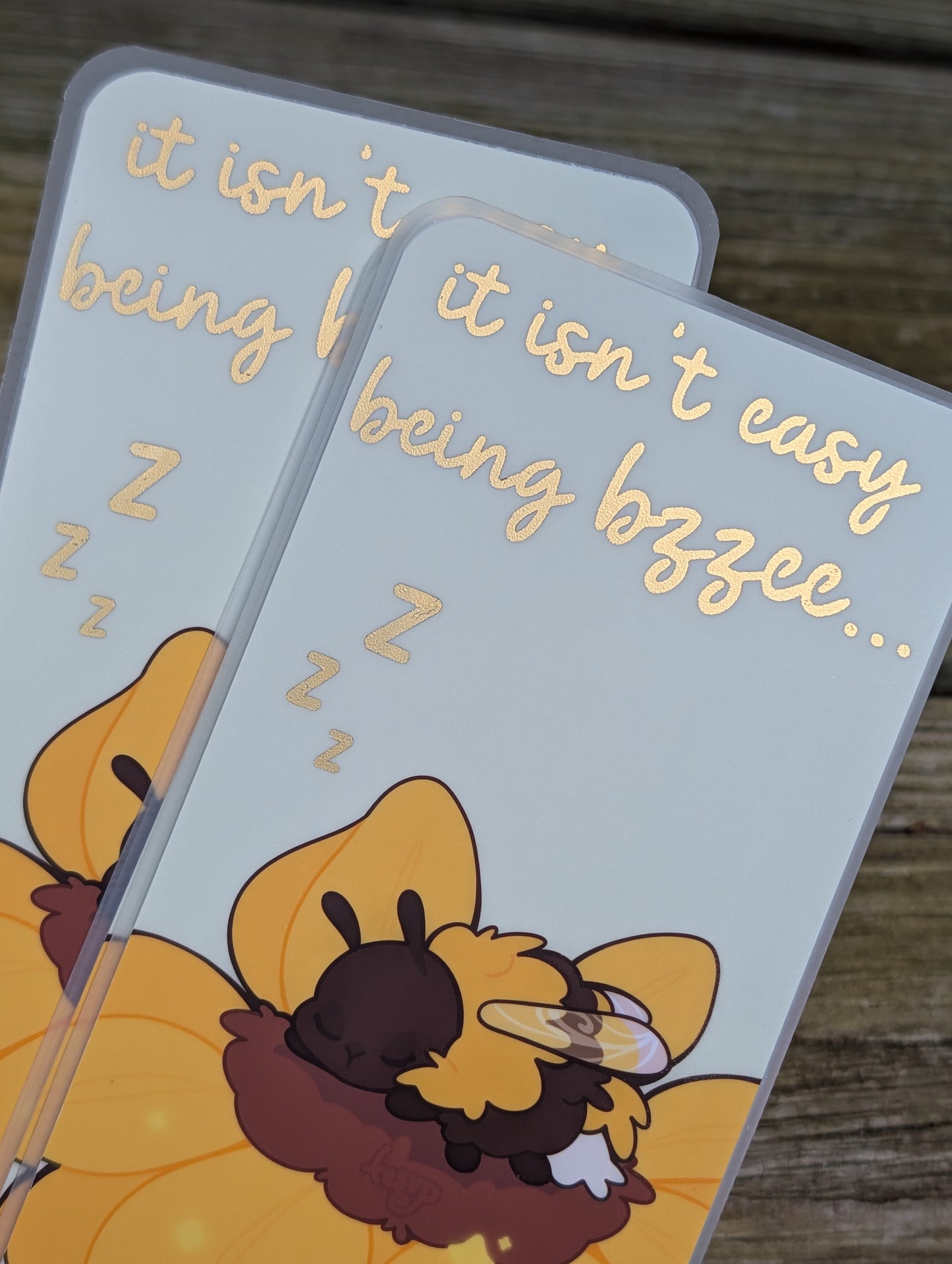 Bzzee Zzz  Bookmark (Handmade) 3 x 7"