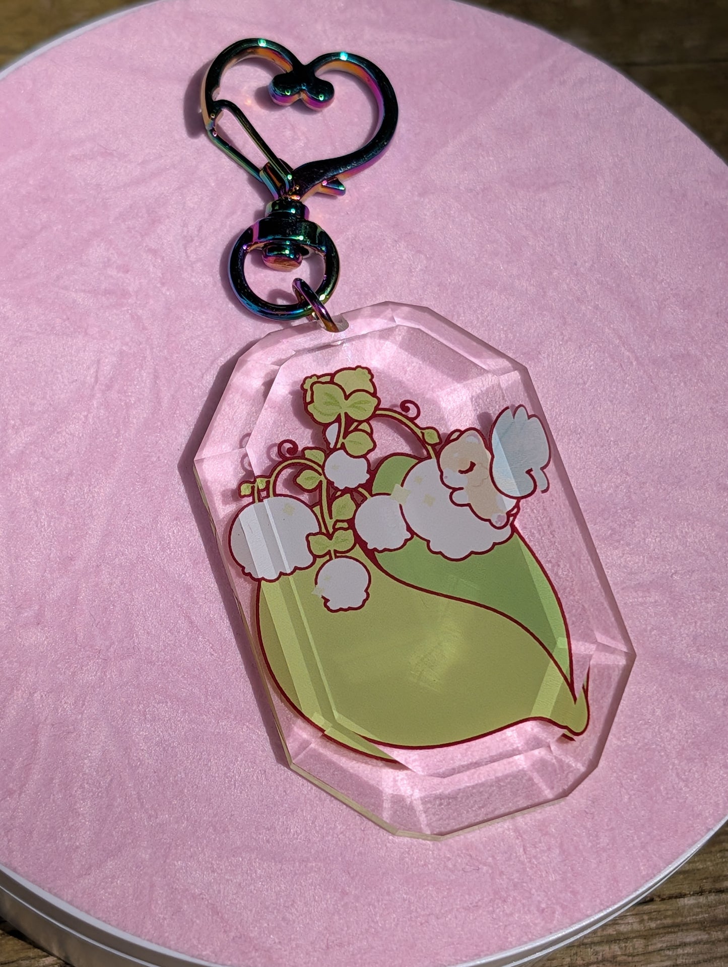 Ichigo Lily of the Valley Clear Diamond Charm 2.3 x 1.57"