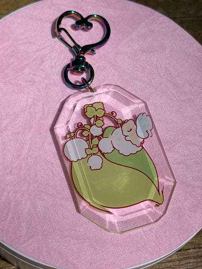 Ichigo Lily of the Valley Clear Diamond Charm 2.3 x 1.57"