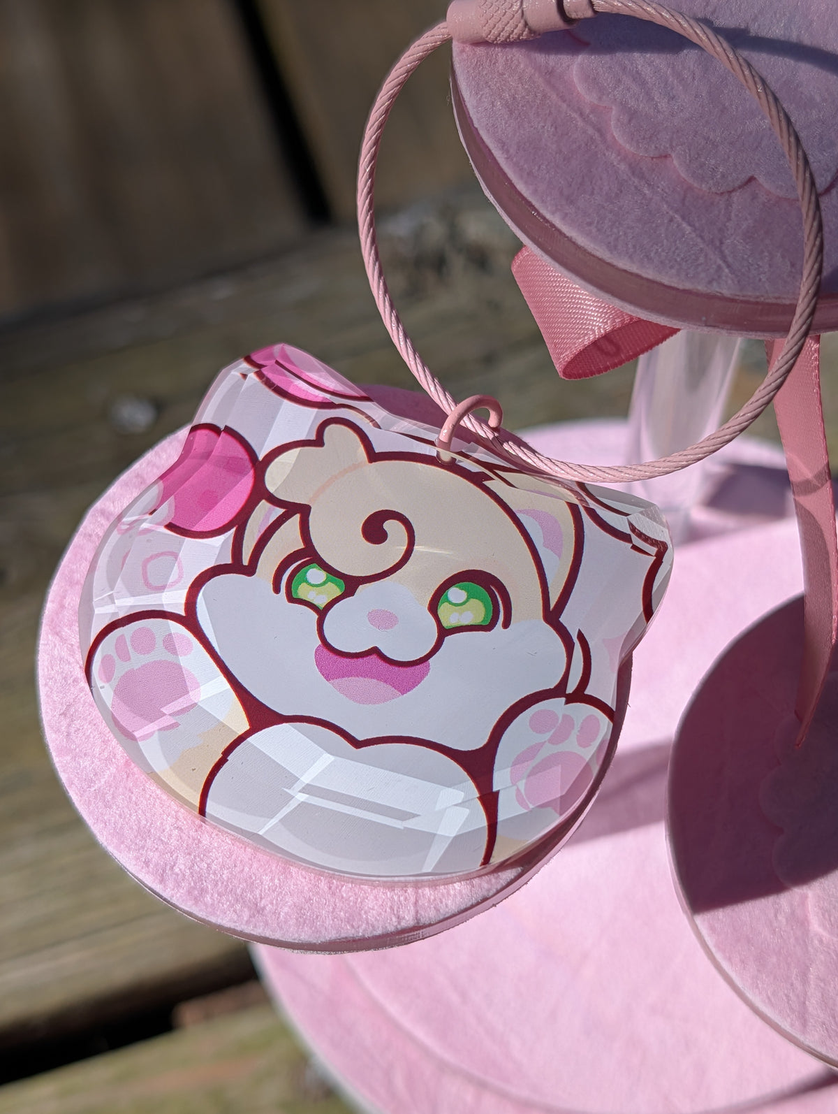 Ichigo Deco Yay Cat Ear Gem Charm 2 x 2"