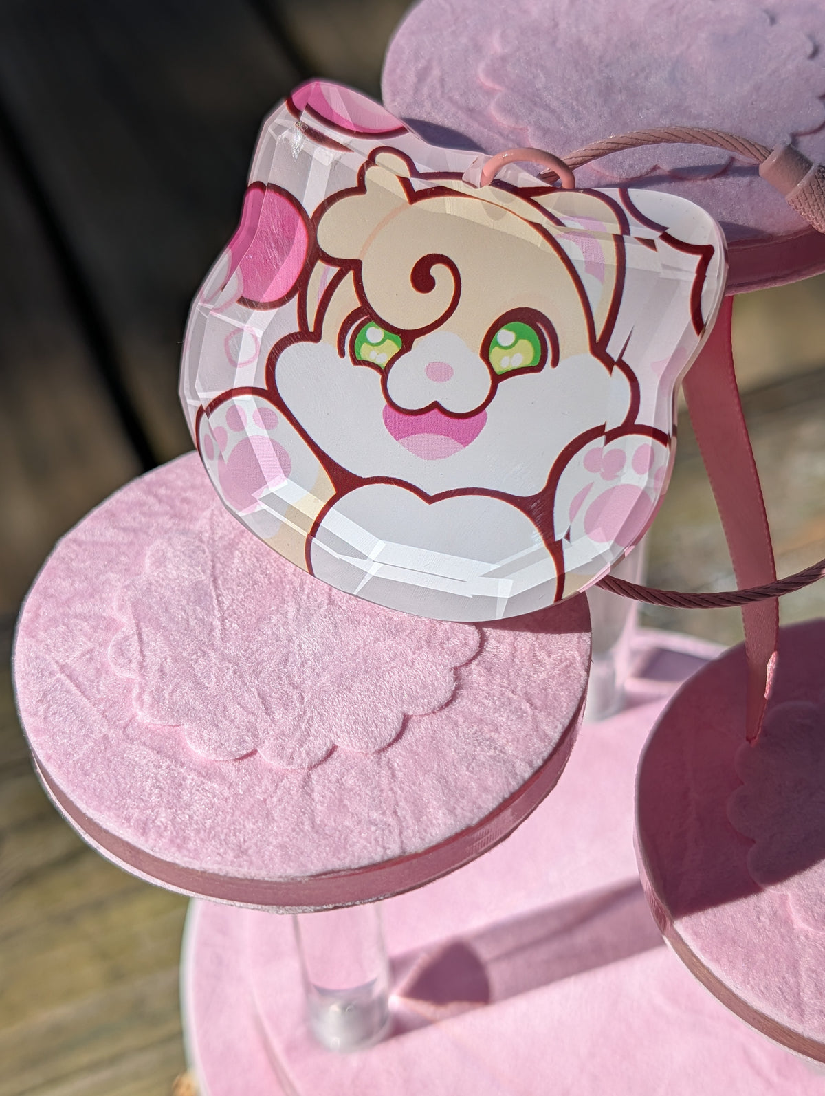 Ichigo Deco Yay Cat Ear Gem Charm 2 x 2"